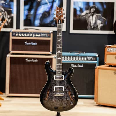 PRS SE Hollowbody Standard Piezo - Doghair Smokeburst-Grey image 4
