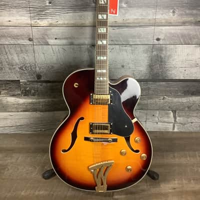 Washburn J5TSK Hollowbody Electric Guitar - Sunburst image 1