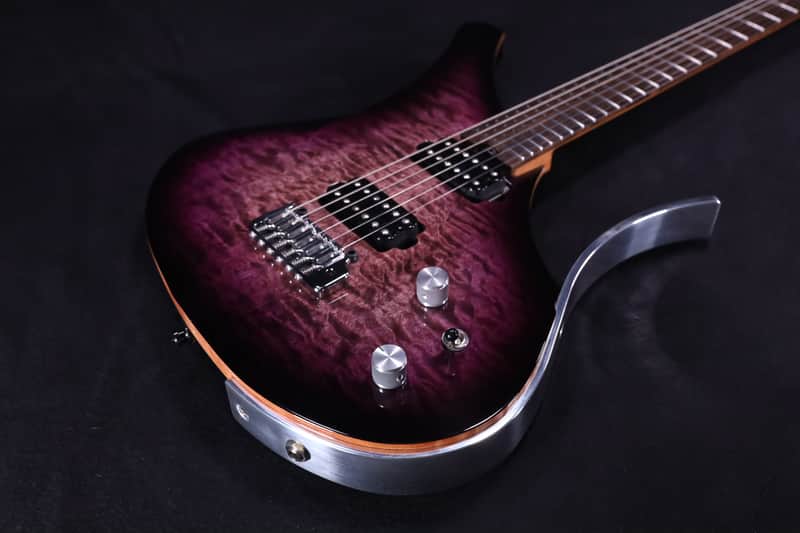 Dean Gordon Virtus 6 Quilt Maple Trans Purple Burst Electric Guitar With Soft Case USED image 1