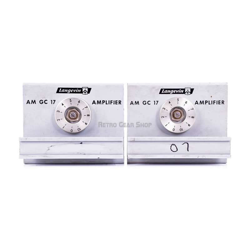 Langevin AM GC 17 Mic Preamp Modules Stereo Pair Vintage Rare AM17 PSU Serviced image 1