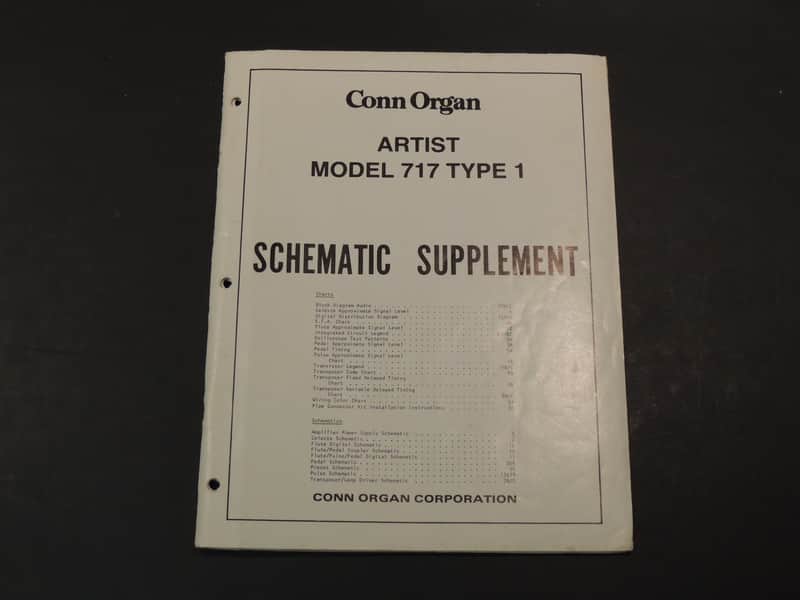 Conn Artist Model 717 Type 1 Schematic Supplement