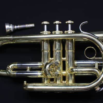 A Conn Shooting Stars Director Bb Cornet in it's Original Real Nice Case & in Great Ready to Play Condition # 9 T image 3