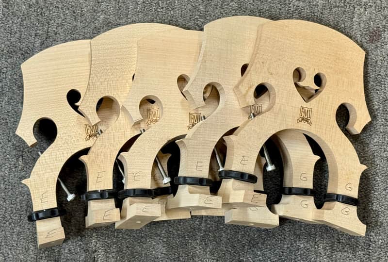 FMI No-Slam Bridge for Upright Bass Adjustable, Can't Fall Over When Playing! image 1