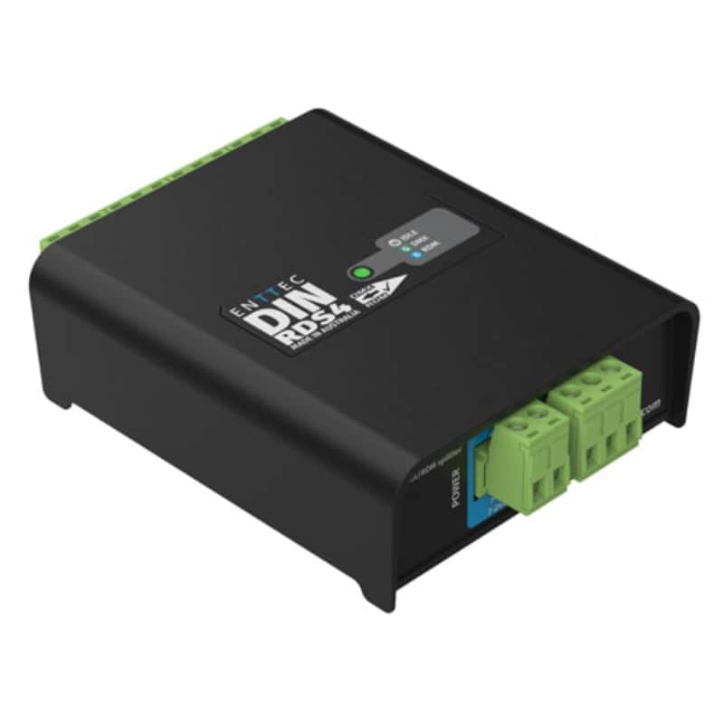 Enttec DIN RDS4 mk2 72004 4 Port DMX / RDM DIN Rail Isolated Splitter Black image 1