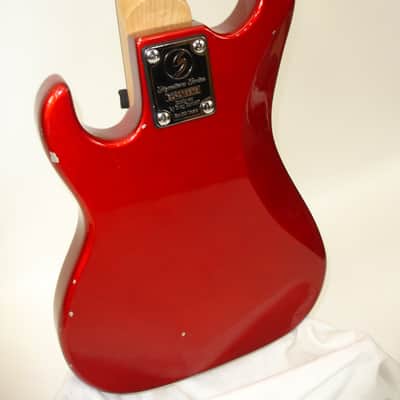 Samick by Greg Bennett Design Corsair Mini Bass Guitar, Candy Apple Red w/ Bag image 17