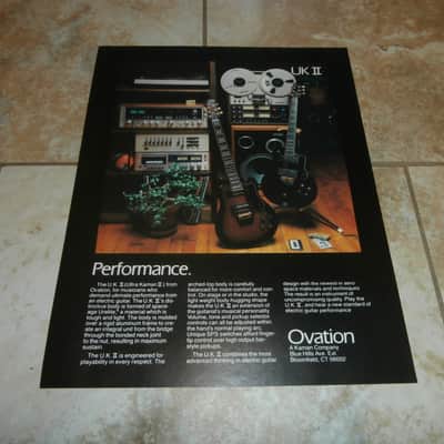 Vintage Circa 1980 Ovation UK II Promotional Flyer! Rare, Original Case Candy, Paperwork! image 1