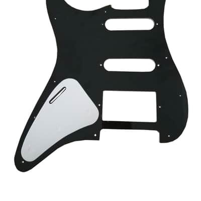 Electric Guitar Pickguard 3 Ply 11 holes 2 Single Pickup 1 Humbucker Pickup SSH Compatible with Strat Style Modern Guitar Parts Replacement(Black) image 2