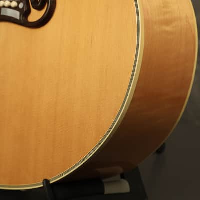 1962 Gibson J-200 Natural/BLONDE with highly figured flame maple back + sides image 9