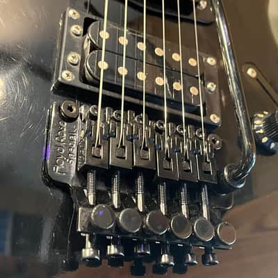 (16900) Fender/Squier Contemporary Bullet HST (Strat Body, 2nd version) - Floyd Rose - Late 80’s/Early 90’s - Black image 4