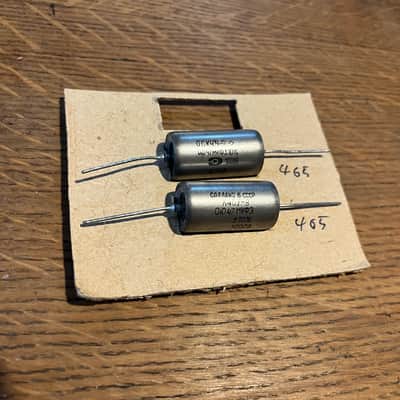 Vintage 1980s Pair K40Y-9 .047µF 1000V Russian PIO Capacitors – NOS Soviet Military – Measured & Matched image 1