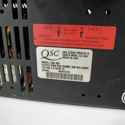 QSC USA400 400 Watt 2 Channel Pro Audio Power Amplifier image 4