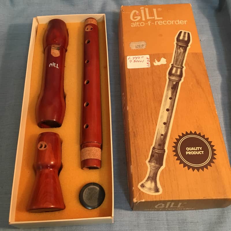 Gill Alto Recorder in F Wood - Like New with Box-  Made in Israel c1975 image 1