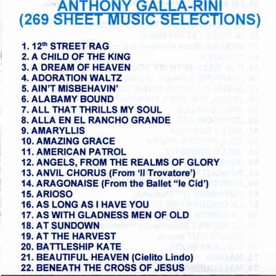Anthony Galla-Rini Massive Accordion Sheet Music DVD WITH 161 Selections Knocky P{F-1 2026 image 2