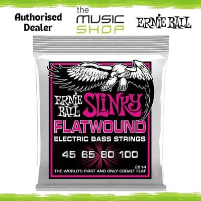 Ernie Ball Cobalt Flatwound Super Slinky 45-100 Bass Guitar Strings - 2814 image 1