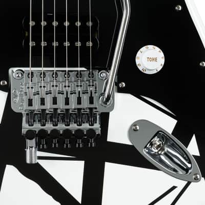 EVH Striped Series WBS White/Black Stripes - Electric Guitar image 9