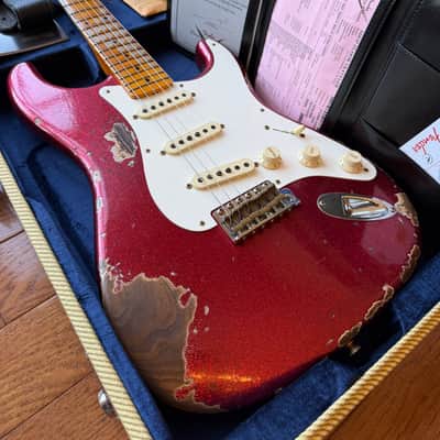 2026 Fender Custom Shop ‘57 Stratocaster SR25 Heavy Relic - Red Sparkle image 1