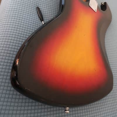 Vintage 1970s Aria Lyle Teisco Guitar Offset Strat Style 2 PU Japan Sunburst Dreamy Shoegaze Tones! image 12