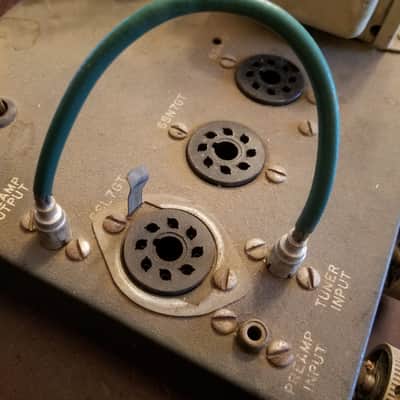 Knight rare 83SX234 10 watt mono tube amplifier 2E26 not 6V6 push pull 1955 - blue wrinkle paint image 10