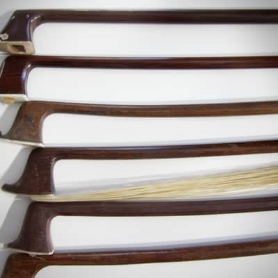 German Violin Bows Various Makers High Quality 4/4, 7/8, & 3/4 Sizes Lot of Twelve(12) Circa-1900s-Brown image 11