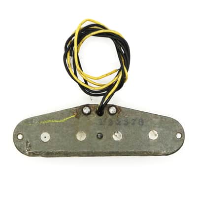 1978 Fender Telecaster Bass Pickup Rare Tele Staggered 4 Pole Piece White Cloth Gray Bobbin Yellow Black Plastic Wire Precision P Bass (#3 - 122378 - 7.87) image 2