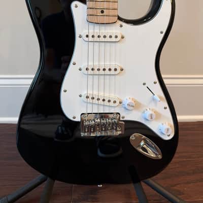 Squier Affinity Series Stratocaster - Black w/ White Pickguard (Mint, Pro Setup, Low Action) image 3