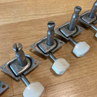 Fender Guitar Tuners CBS Era White Button Tuner Pegs Mustang Coronado Duo Sonic 60s 70s image 7