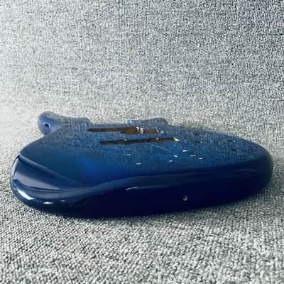 Transparent Blue 4 String Bass Basswood Body image 7