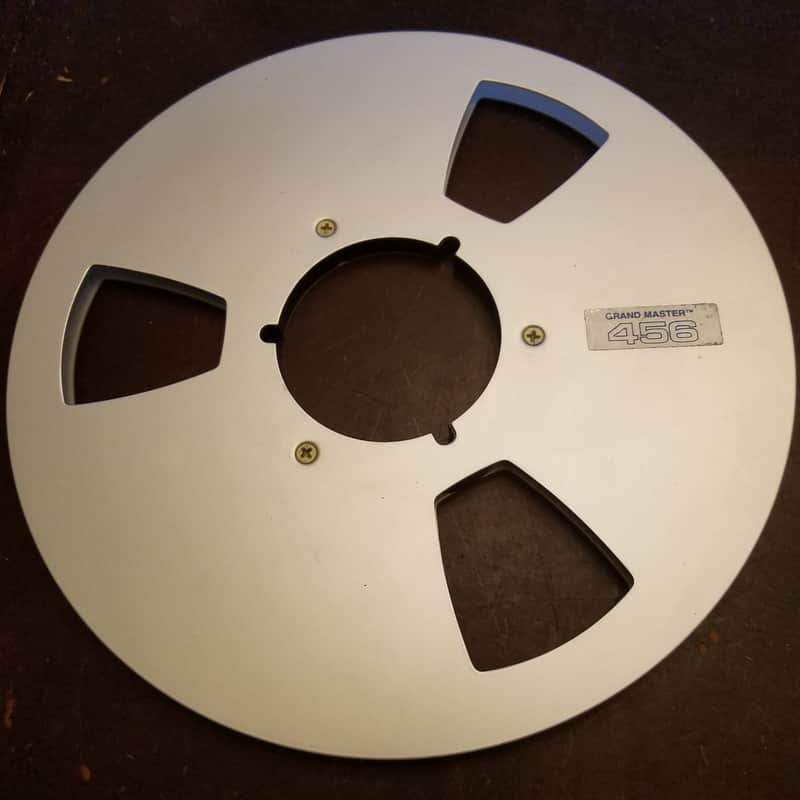 Ampex 456 Genuine Metal 1/4" Reel To Reel R2R Take Up Supply Wheel 10.5" empty 1970s - brushed aluminum image 1