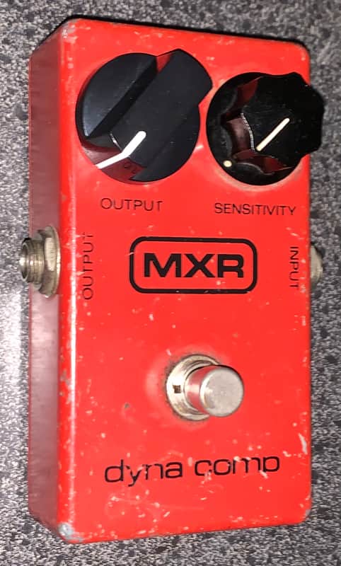 Vintage MXR MX-102 Block logo Dyna Comp  1975 - 1984 - Red effects guitar pedal made in the usa image 1