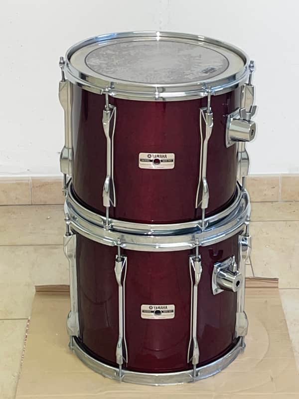 Yamaha Recording custom 14x12 and 13x11 toms cherry wood image 1