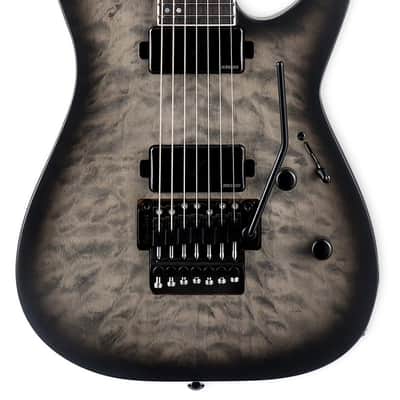 ESP LTD M-1007 Baritone 7 String Electric Guitar. Charcoal Burst Satin image 1