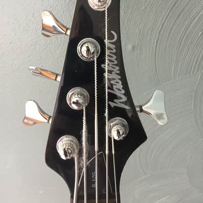 Washburn 5 string Force ABT with EMG pickups 1990 Black image 3