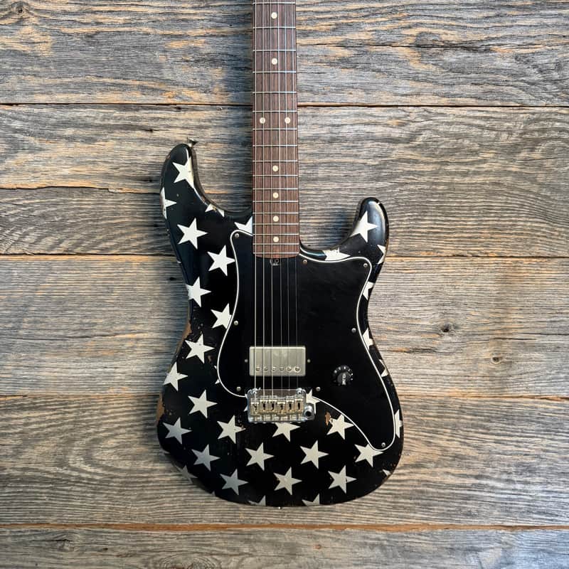 Friedman Vintage S Aged Guitar - Silver Metallic Stars Over Black (Medium Aging) image 1