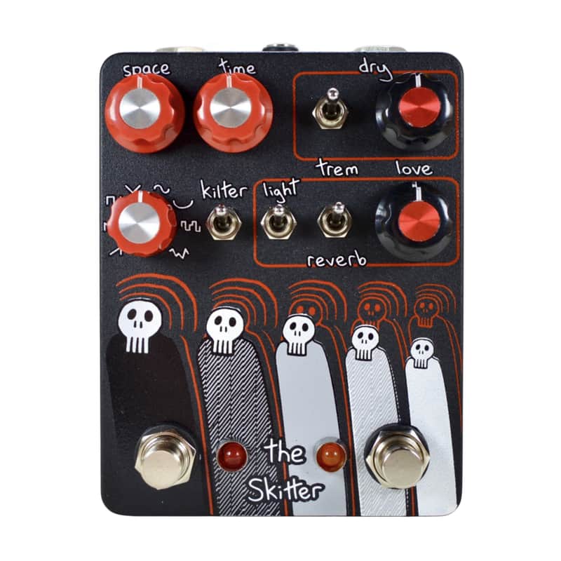 Champion Leccy The Skitter V3 Tremolo + Reverb Pedal (Black) | Reverb