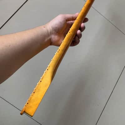 Left Hand Yellow Guitar Strat Style Maple Neck, 22 Frets Fingerboard image 6