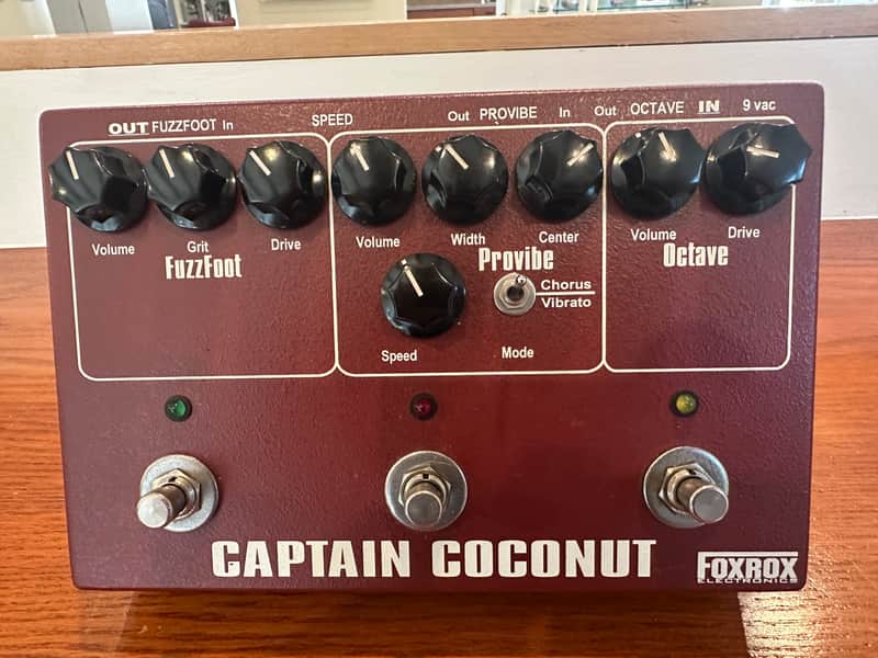Foxrox Captain Coconut Original (RARE) – Near Mint w/ Box & PSU – Fuzz Octave Univibe Hendrix Rig image 1