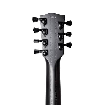10S GF Modern 7 String Poplar Burl Single Cut Electric Guitar Open Core Black Burst Matte image 5
