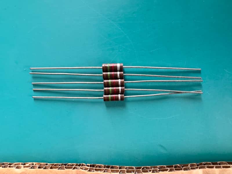 NOS 5x 1.5K 0.5W 1/2W 10% CARBON COMPOSITE COMP RESISTORS FOR TUBE AMP HIFI AMPLIFIER image 1