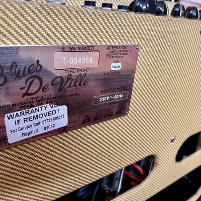 Fender Blues DeVille 2-Channel 60-Watt 4x10" Guitar Combo 1994 - 1996 - Tweed image 3