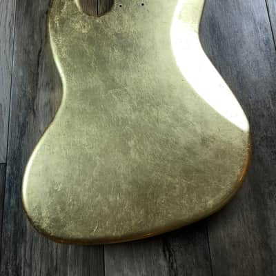 Made to Order - FRANCHIN Uranius bass body Glossy METALLIC LEAF (Gold/Silver/Copper) Basswood Poplar Jazz-Bass Style Made in Italy image 3