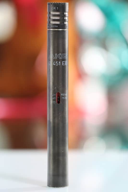 AKG C 451 EB Small Diaphragm Cardioid Condenser Microphone with CK1 Capsule 1970s - Black image 1