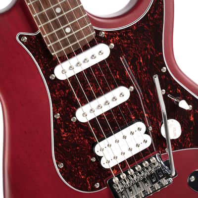 Cort G110OPBC G Series Double Cutaway Electric Guitar. Open Pore Black Cherry image 7
