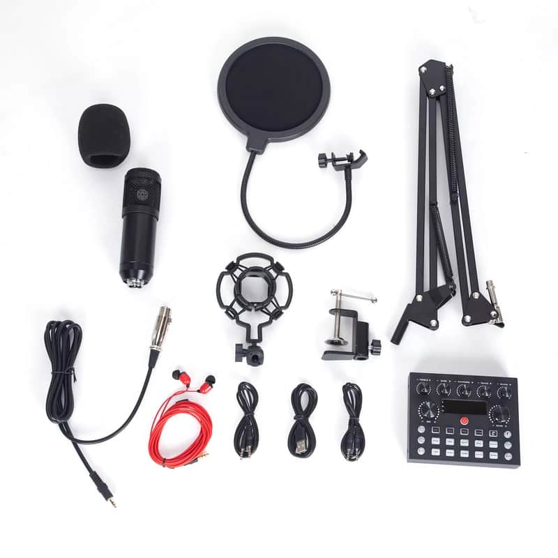 Professional Home Studio Recording Kit – Microphone Set with Audio Mixer for Music image 1