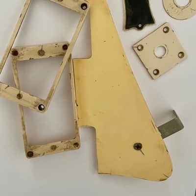 Gibson aged set, Pickguard, Pickup rings, switch plate, truss rod cover and jack plate, Les Paul, relic | 59 Parts image 4