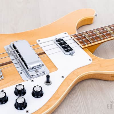 1979 Rickenbacker 4001 Vintage Neck Through Bass Mapleglo, 100% Original w/ Case image 6