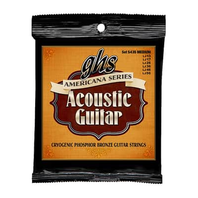 GHS Americana Phosphor Bronze Acoustic Guitar Strings, 13-56, Medium image 1