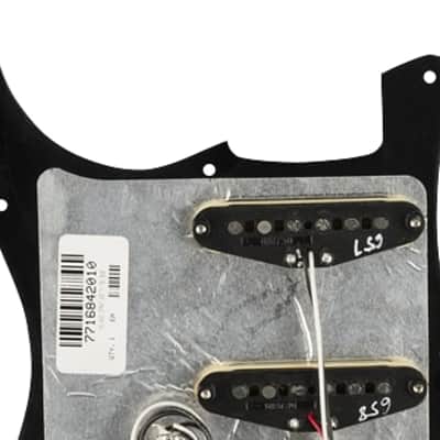 Fender Pre-Wired Strat Pickguard, Tex-Mex SSS, Black 11 Hole PG image 4