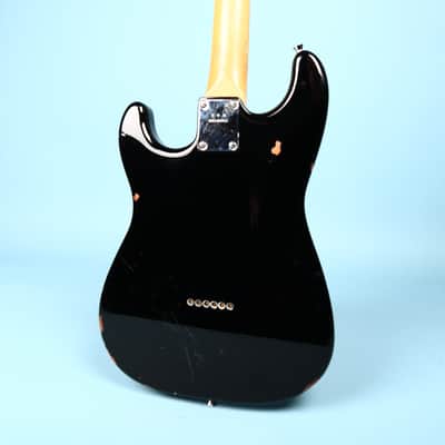 2002 Squier Tom Delonge Stratocaster Electric Guitar Black image 7