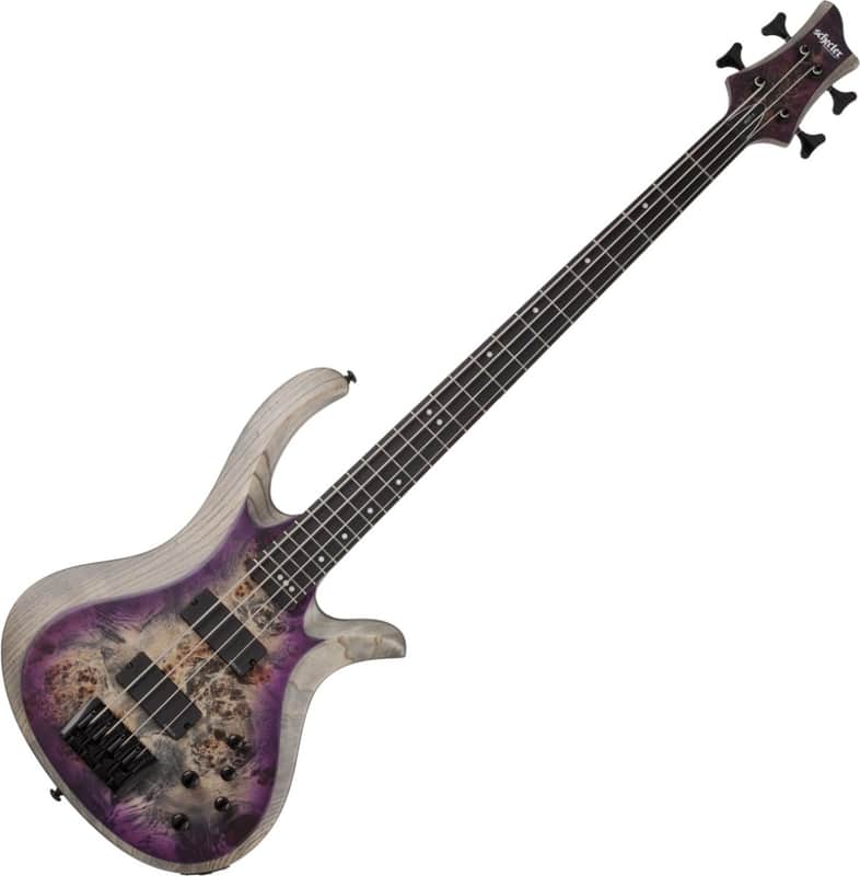 Schecter RIOT-4 Electric Bass in Satin Aurora Burst image 1