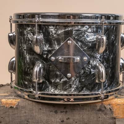 1966 Slingerland Modern Solo Outfit No. 2R Black Diamond Pearl Drum Set image 12